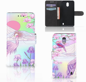 B2Ctelecom Nokia 2 Uniek Wallet Book Case Hoesje Bird