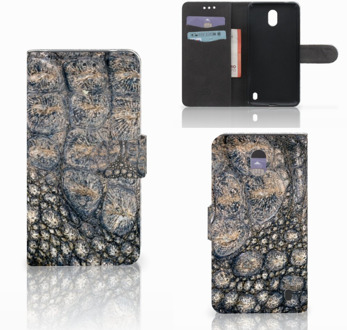 B2Ctelecom Nokia 2 Uniek Wallet Book Case Hoesje Krokodillenprint