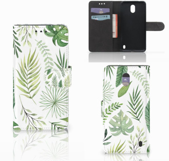 B2Ctelecom Nokia 2 Uniek Wallet Book Case Hoesje Leaves