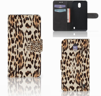 B2Ctelecom Nokia 2 Uniek Wallet Book Case Hoesje Leopard