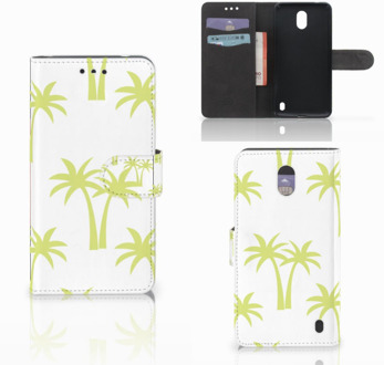 B2Ctelecom Nokia 2 Uniek Wallet Book Case Hoesje Palmtrees