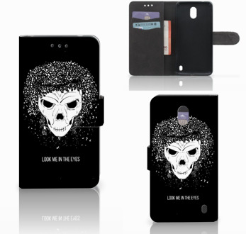 B2Ctelecom Nokia 2 Uniek Wallet Book Case Hoesje Skull Hair