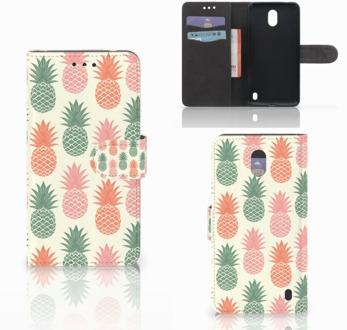 B2Ctelecom Nokia 2 Wallet Book Case Hoesje Design Ananas