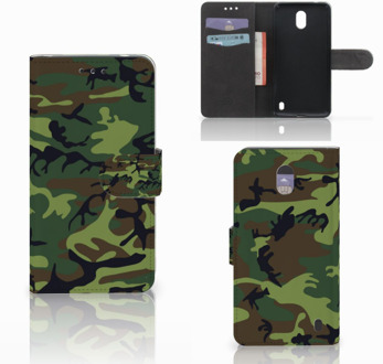 B2Ctelecom Nokia 2 Wallet Book Case Hoesje Design Army Dark