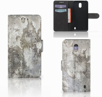 B2Ctelecom Nokia 2 Wallet Book Case Hoesje Design Beton