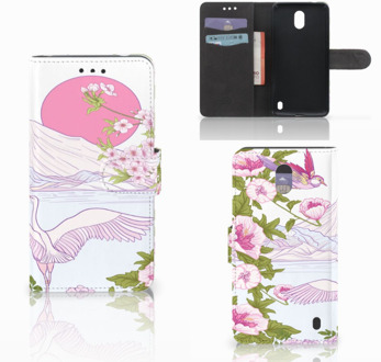 B2Ctelecom Nokia 2 Wallet Book Case Hoesje Design Bird Standing