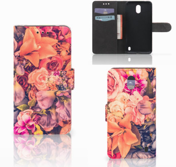 B2Ctelecom Nokia 2 Wallet Book Case Hoesje Design Bosje Bloemen