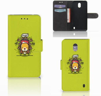 B2Ctelecom Nokia 2 Wallet Book Case Hoesje Design Doggy Biscuit