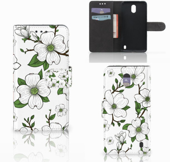 B2Ctelecom Nokia 2 Wallet Book Case Hoesje Design Dogwood Flowers