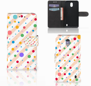 B2Ctelecom Nokia 2 Wallet Book Case Hoesje Design Dots