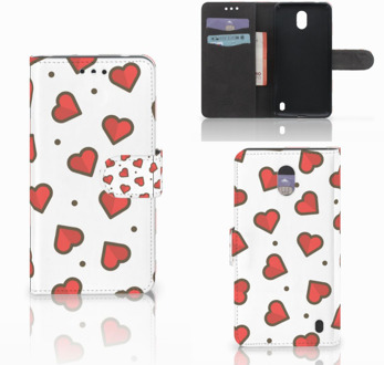 B2Ctelecom Nokia 2 Wallet Book Case Hoesje Design Hearts