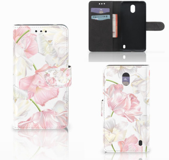 B2Ctelecom Nokia 2 Wallet Book Case Hoesje Design Lovely Flowers