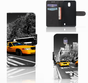 B2Ctelecom Nokia 2 Wallet Book Case Hoesje Design New York Taxi