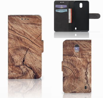 B2Ctelecom Nokia 2 Wallet Book Case Hoesje Design Tree Trunk