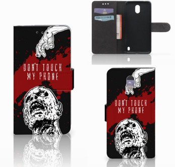 B2Ctelecom Nokia 2 Wallet Book Case Hoesje Design Zombie Blood