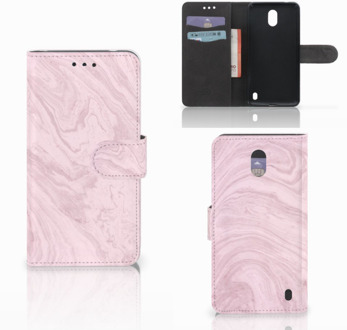 B2Ctelecom Nokia 2 Wallet Book Case Hoesje Marble Pink