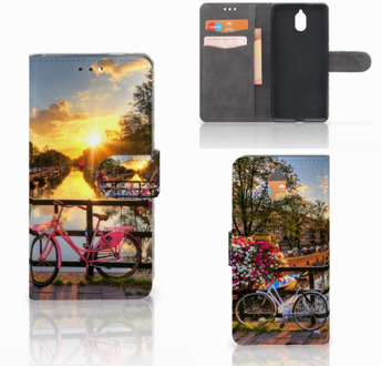 B2Ctelecom Nokia 3.1 (2018) Bookcase Hoesje Amsterdamse Grachten