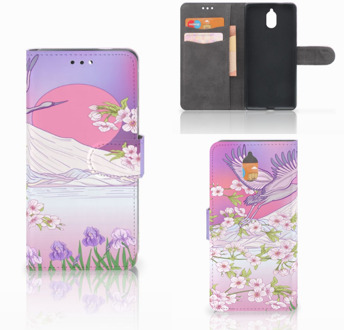 B2Ctelecom Nokia 3.1 (2018) Bookcase Hoesje Bird Flying