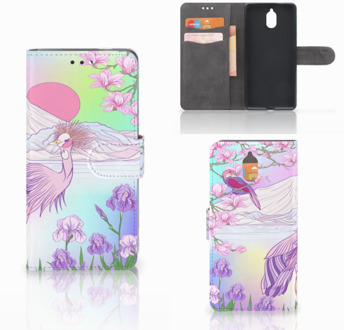 B2Ctelecom Nokia 3.1 (2018) Bookcase Hoesje Bird