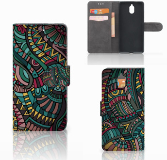 B2Ctelecom Nokia 3.1 (2018) Bookcase Hoesje Design Aztec