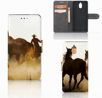 B2Ctelecom Nokia 3.1 (2018) Bookcase Hoesje Design Cowboy