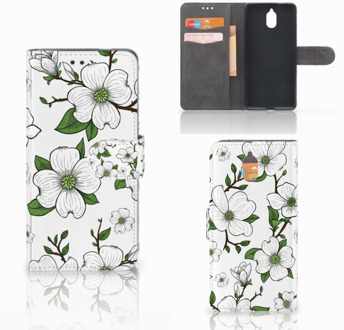 B2Ctelecom Nokia 3.1 (2018) Bookcase Hoesje Design Dogwood Flowers