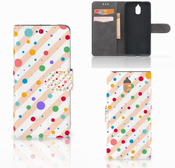 B2Ctelecom Nokia 3.1 (2018) Bookcase Hoesje Design Dots