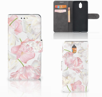 B2Ctelecom Nokia 3.1 (2018) Bookcase Hoesje Design Lovely Flowers