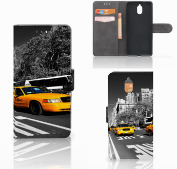 B2Ctelecom Nokia 3.1 (2018) Bookcase Hoesje Design New York Taxi