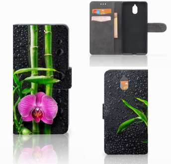 B2Ctelecom Nokia 3.1 (2018) Bookcase Hoesje Design Orchidee