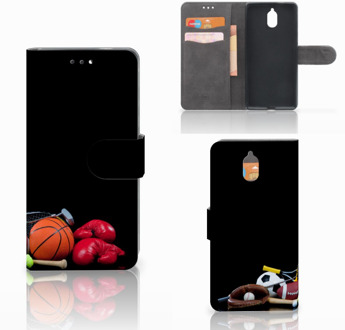 B2Ctelecom Nokia 3.1 (2018) Bookcase Hoesje Design Sports