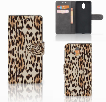 B2Ctelecom Nokia 3.1 (2018) Bookcase Hoesje Leopard