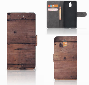 B2Ctelecom Nokia 3.1 (2018) Bookcase Hoesje Old Wood