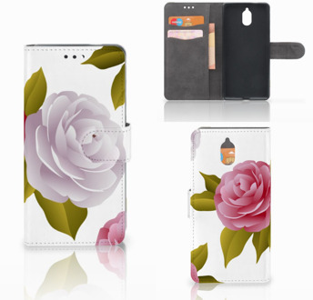 B2Ctelecom Nokia 3.1 (2018) Bookcase Hoesje Roses