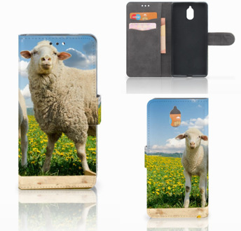 B2Ctelecom Nokia 3.1 (2018) Bookcase Hoesje Schaap en Lammetje