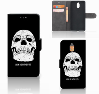 B2Ctelecom Nokia 3.1 (2018) Bookcase Hoesje Skull Eyes