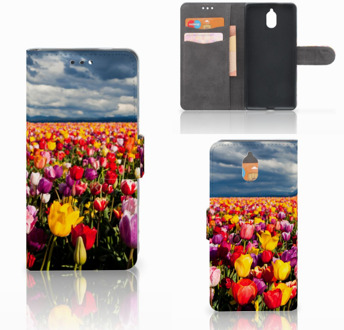 B2Ctelecom Nokia 3.1 (2018) Bookcase Hoesje Tulpen