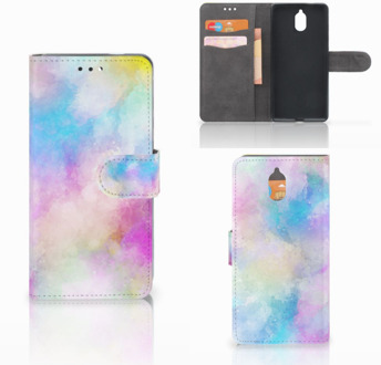 B2Ctelecom Nokia 3.1 (2018) Bookcase Hoesje Watercolor Light