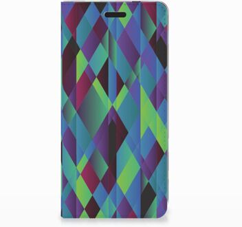 B2Ctelecom Nokia 3.1 (2018) Standcase Hoesje Design Abstract Green Blue