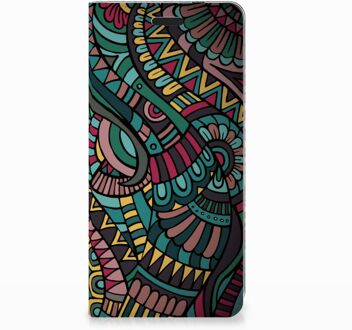 B2Ctelecom Nokia 3.1 (2018) Standcase Hoesje Design Aztec