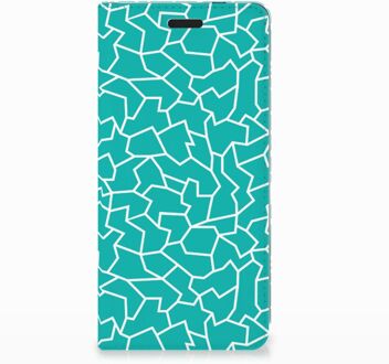 B2Ctelecom Nokia 3.1 (2018) Standcase Hoesje Design Cracks Blue