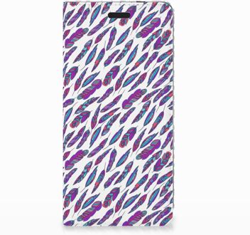 B2Ctelecom Nokia 3.1 (2018) Standcase Hoesje Design Feathers Color