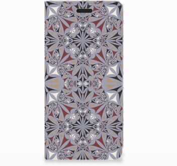 B2Ctelecom Nokia 3.1 (2018) Standcase Hoesje Design Flower Tiles