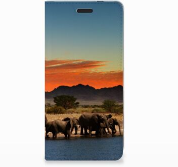 B2Ctelecom Nokia 3.1 (2018) Standcase Hoesje Design Olifanten