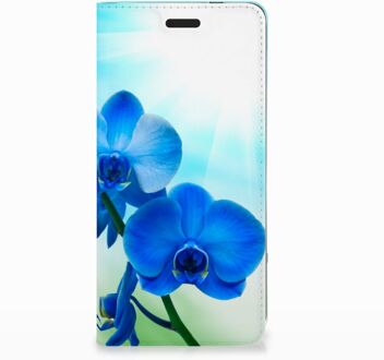 B2Ctelecom Nokia 3.1 (2018) Standcase Hoesje Design Orchidee Blauw