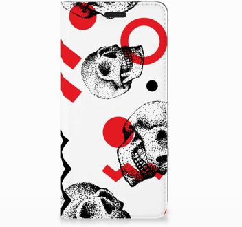 B2Ctelecom Nokia 3.1 (2018) Standcase Hoesje Design Skull Red