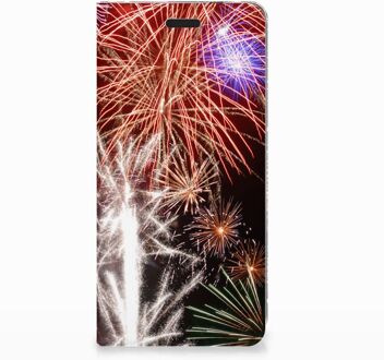 B2Ctelecom Nokia 3.1 (2018) Standcase Hoesje Design Vuurwerk