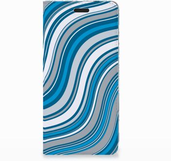 B2Ctelecom Nokia 3.1 (2018) Standcase Hoesje Design Waves Blue