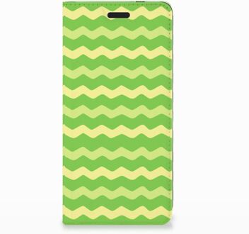 B2Ctelecom Nokia 3.1 (2018) Standcase Hoesje Design Waves Green