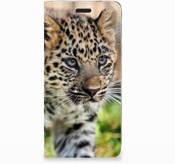 B2Ctelecom Nokia 3.1 (2018) Uniek Standcase Hoesje Baby Luipaard